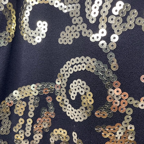 Black and Gold Sequin Formal Dress - Picture 8 of 8